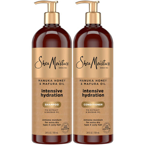 SheaMoisture: envase principal del set para hidratación intensa del cabello seco.