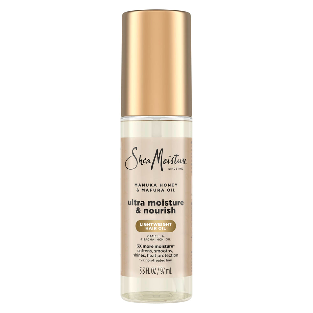 SheaMoisture Ultra Nutritivo Manuka Honey y Mafura Oil, bote, hidratación instantánea para el cabello.