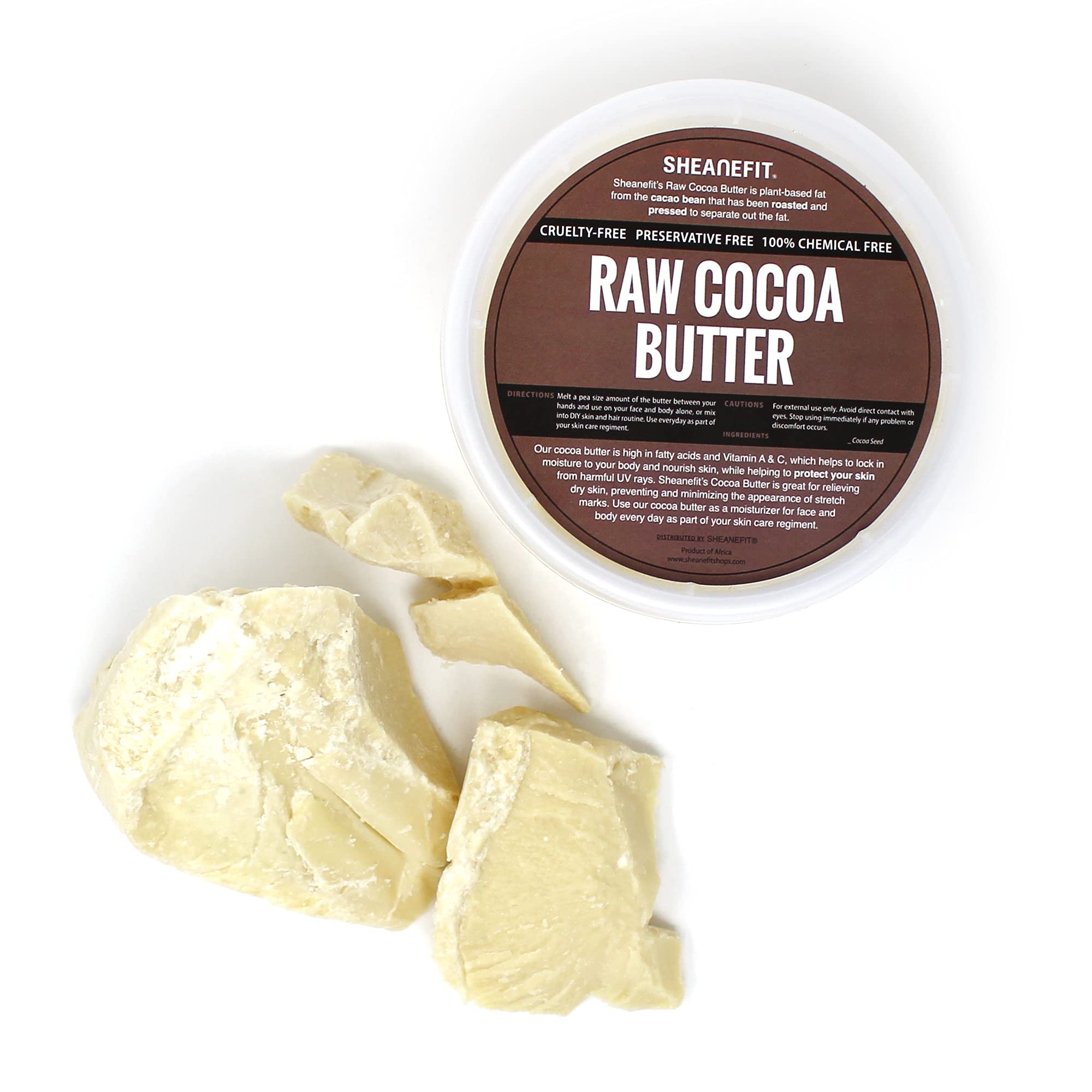 Manteca cacao para masaje de Sheanefit: textura suave que nutre la piel