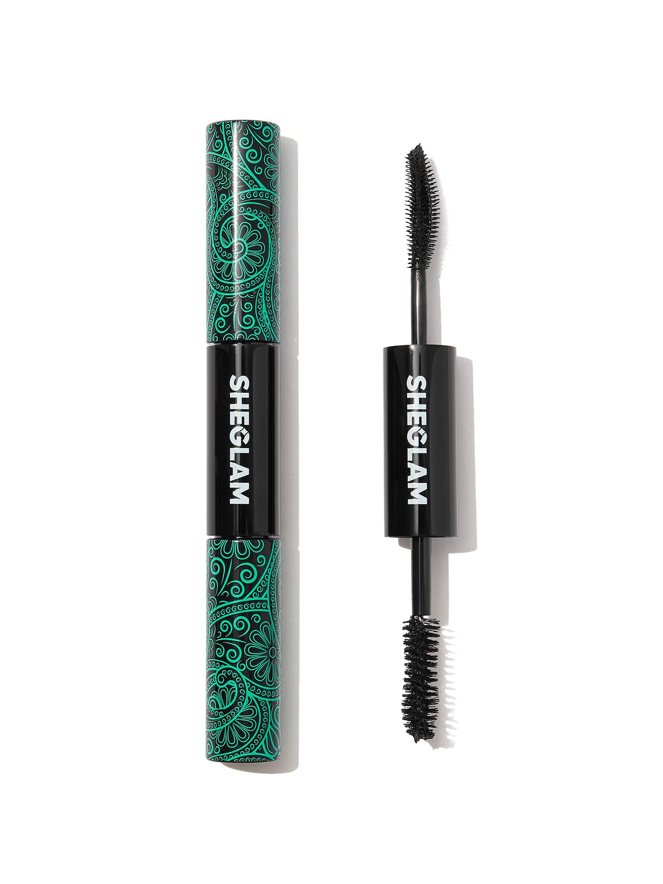 SHEGLAM 2 en 1 con aplicador curvo para alargar y dar volumen.