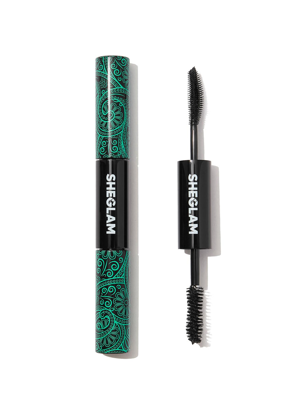 SHEGLAM 2 en 1 con aplicador curvo para alargar y dar volumen.