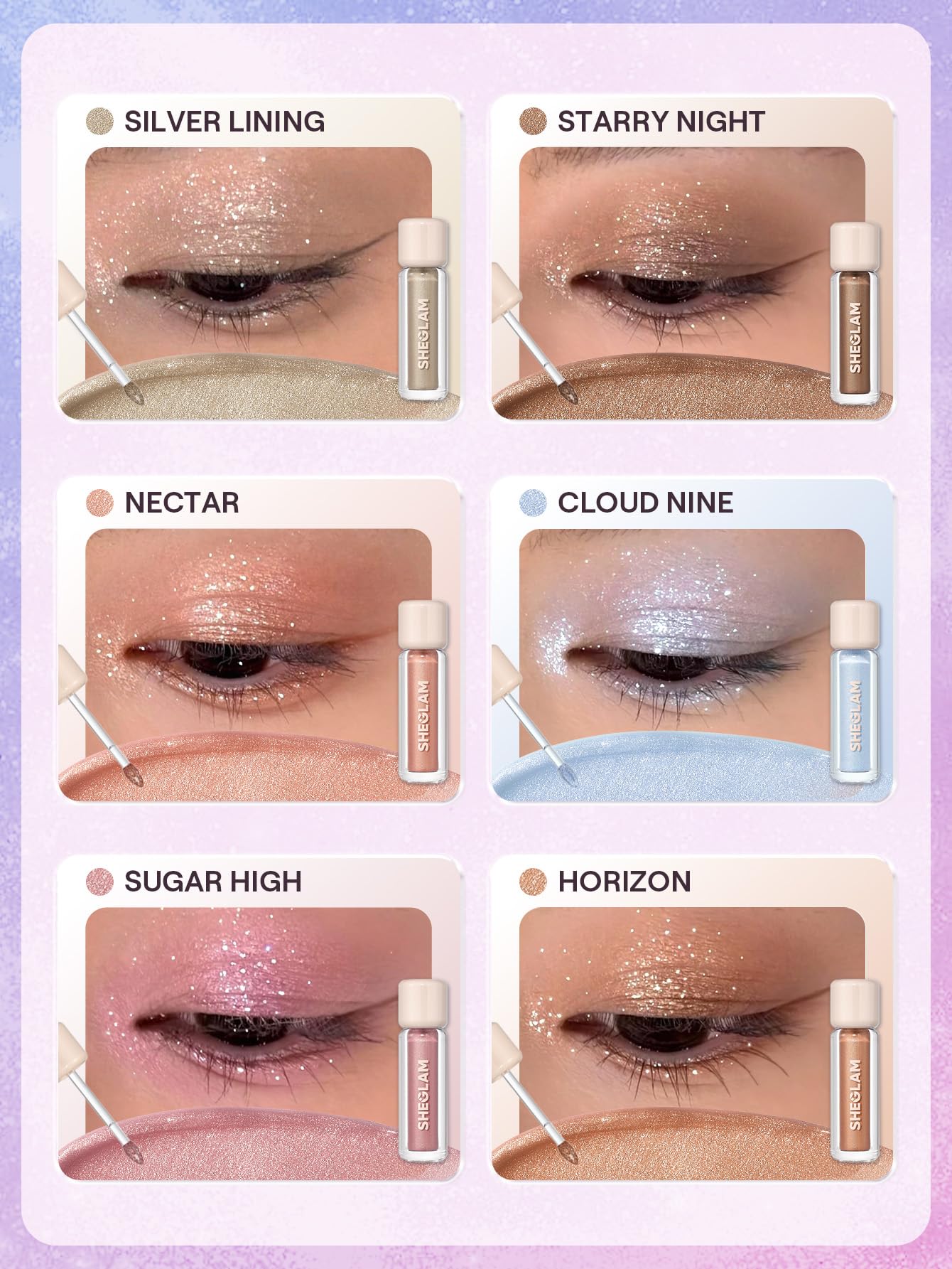 SHEGLAM Airglow Eye Tint uso diario cómodo
