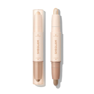 SHEGLAM barra contorno-iluminador con diseño dual para definición precisa.
