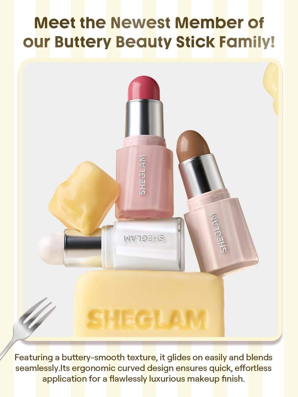 SHEGLAM Barra Cremosa de Contorno y Bronceado – Sol Dorado, ingredientes hidratantes para piel suave.
