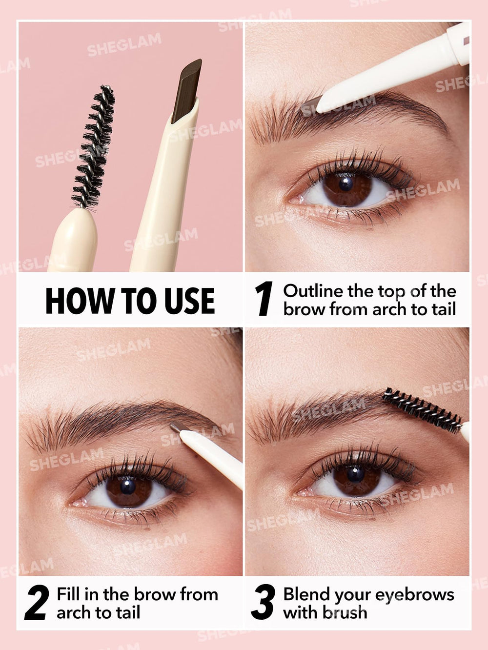SHEGLAM Better Brows resistente al agua para uso diario.