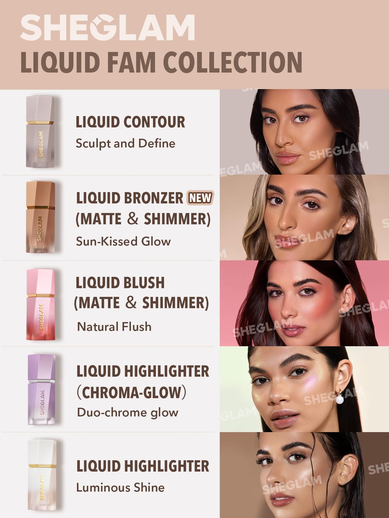SHEGLAM Bronceador: acabado luminoso para looks veraniegos.