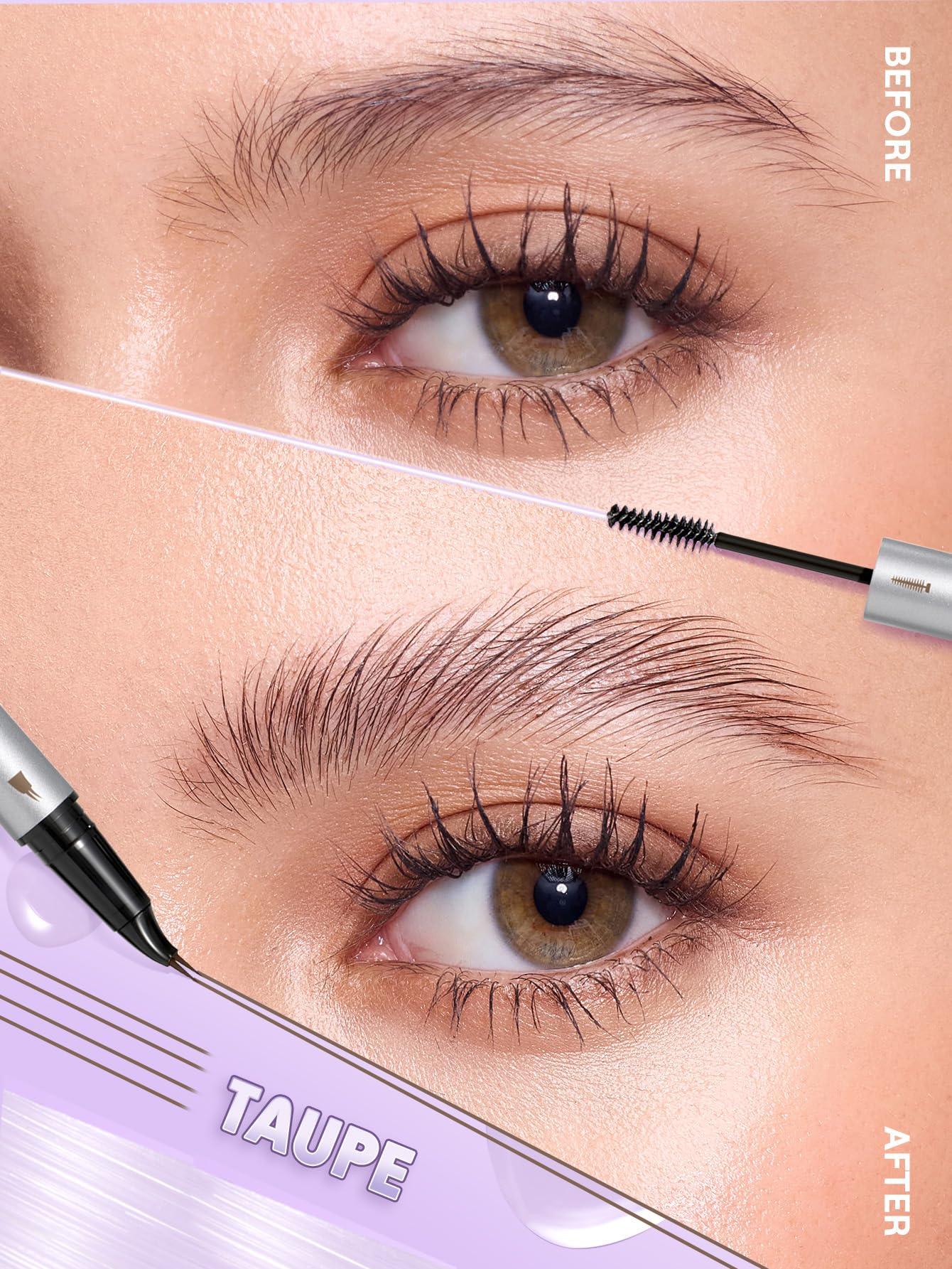 SHEGLAM Real Flow Laminante para Cejas Taupe - trazos naturales en segundos.