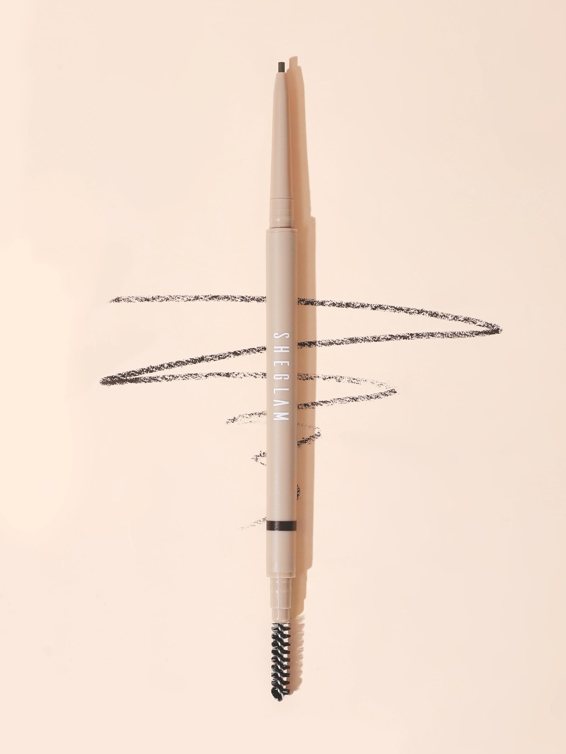 SHEGLAM Cepillo denso para cejas, efecto sombreado natural.