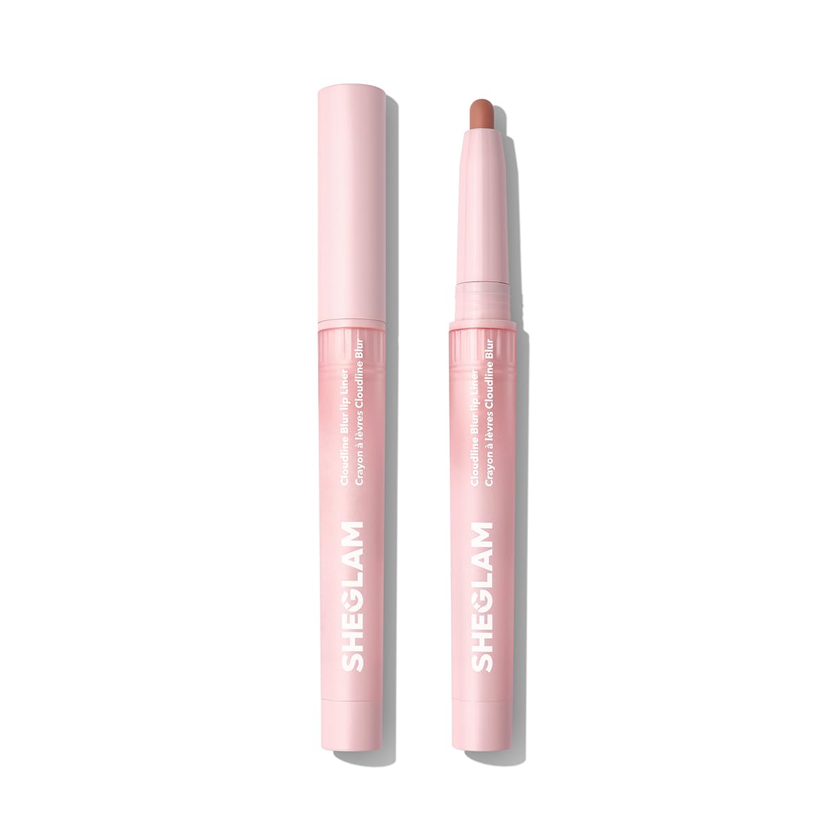 SHEGLAM Cloudline Blur lápiz delineador Niebla Matutina, empaque elegante para precisión diaria.