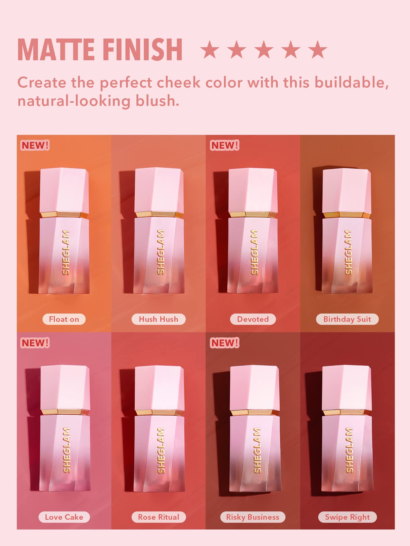 SHEGLAM Color Bloom textura ligera que hidrata sin resecar.