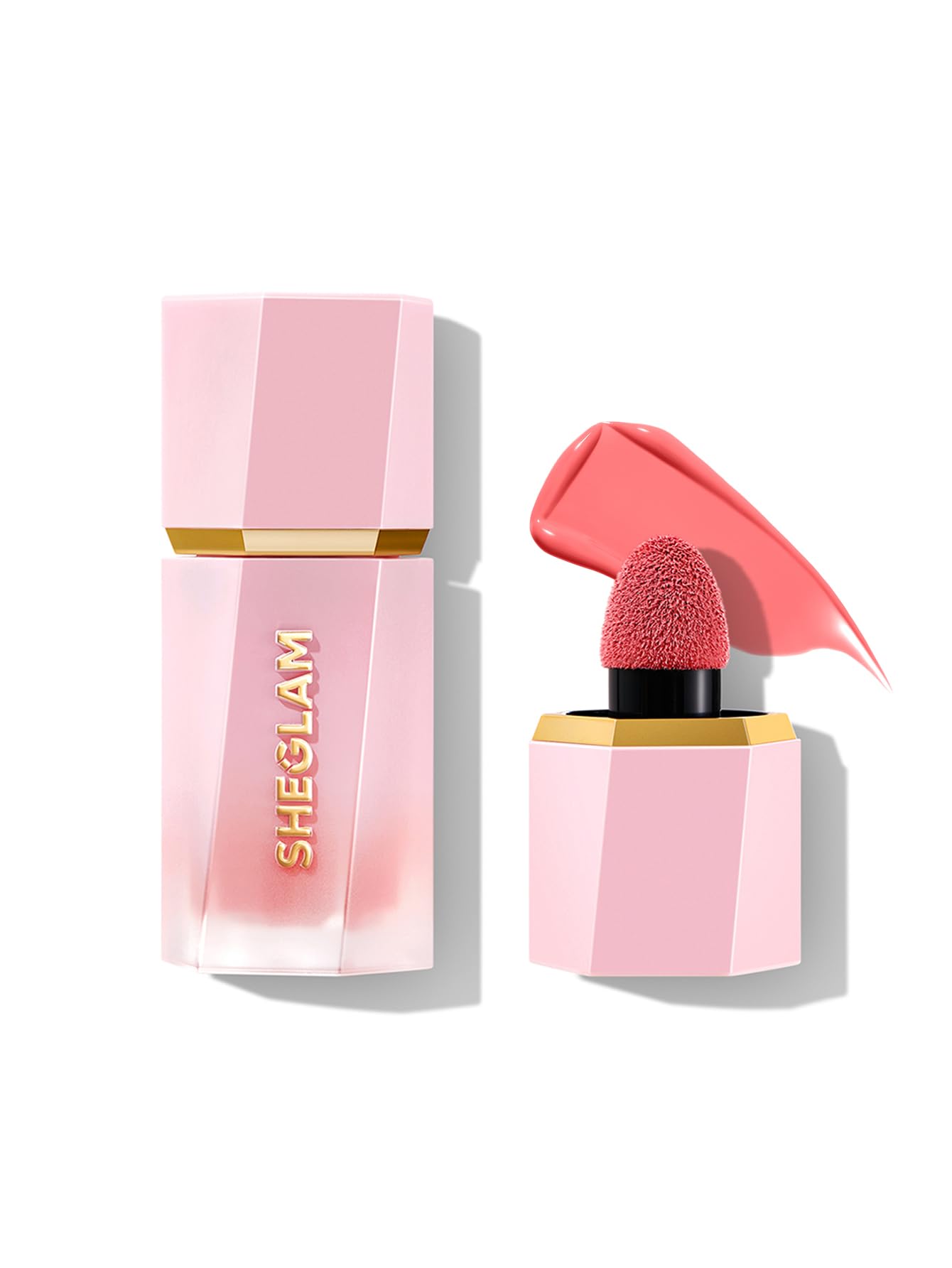 SHEGLAM Color Bloom líquido blush con aplicador integrado para aplicación precisa en cualquier momento.