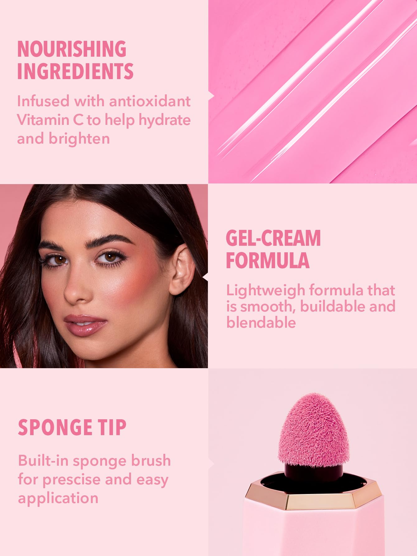 SHEGLAM Color Bloom - uso diario con tono rosado natural.