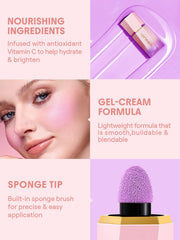 SHEGLAM Color Bloom blush líquido tono ligero realza la belleza natural con suavidad.