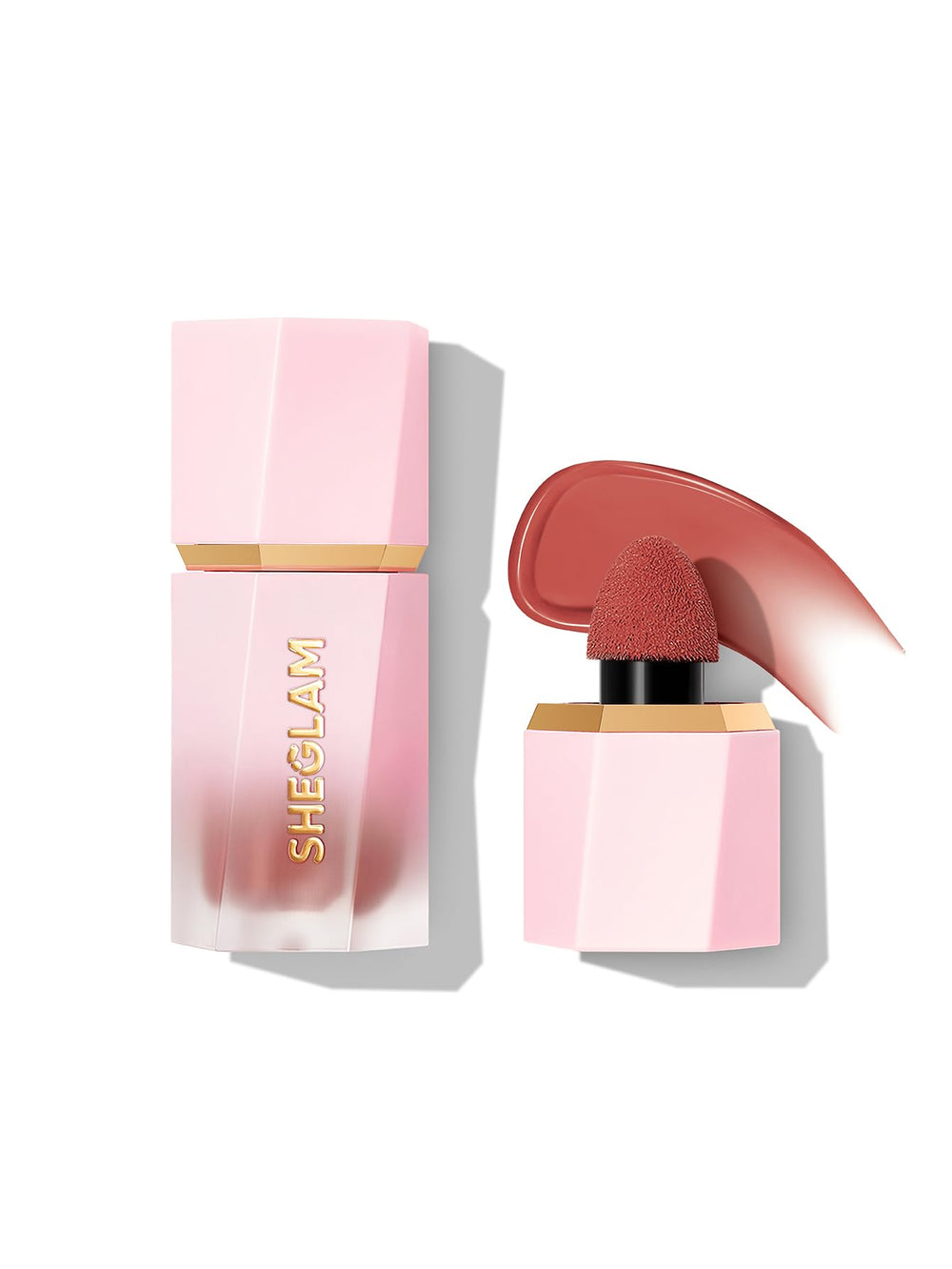 SHEGLAM Color Bloom líquido para mejillas con aplicador integrado para aplicación precisa.