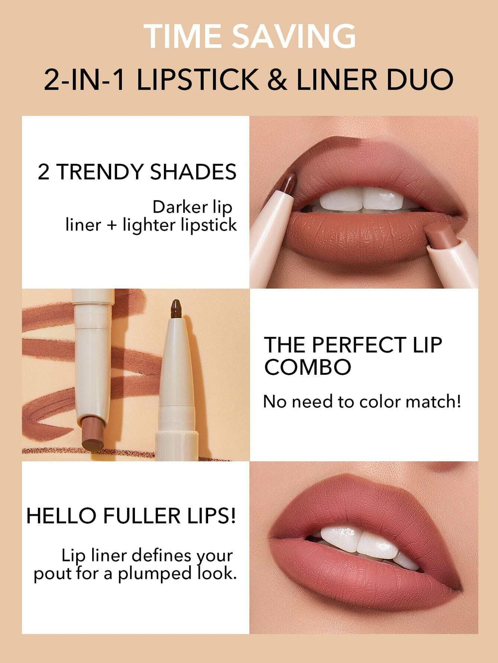 SHEGLAM labial color intenso para un look duradero.