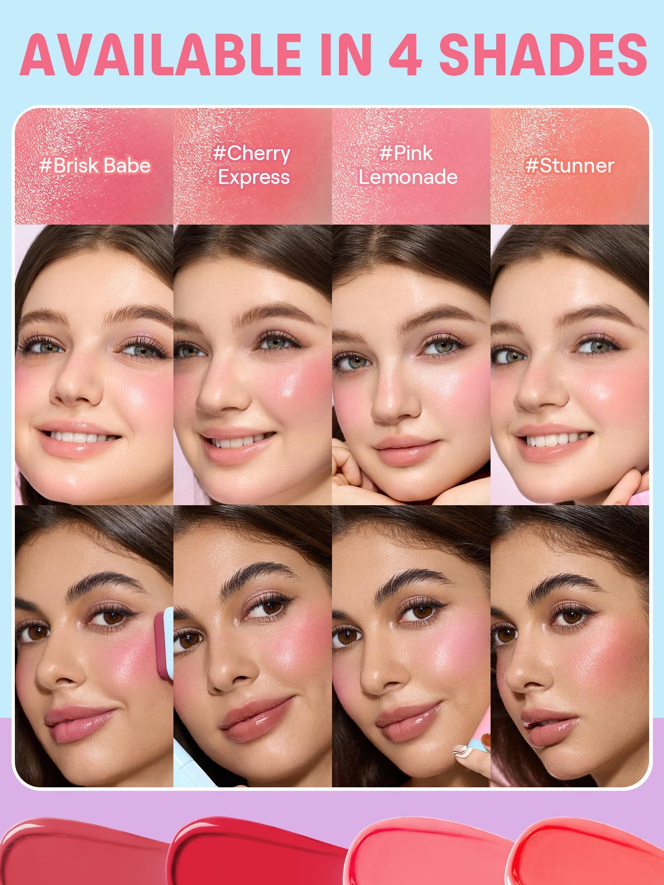 SHEGLAM Glow Blush Stick: tamaño de viaje para retoques en cualquier lugar.