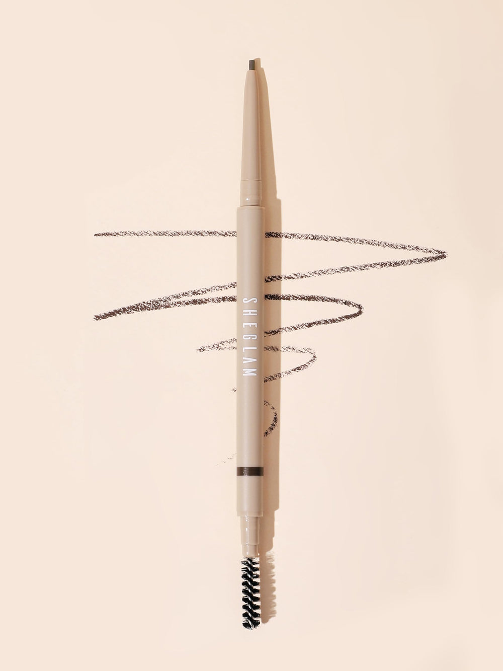 SHEGLAM Insta-Fill cejas con cepillo denso para un acabado suave y uniforme.