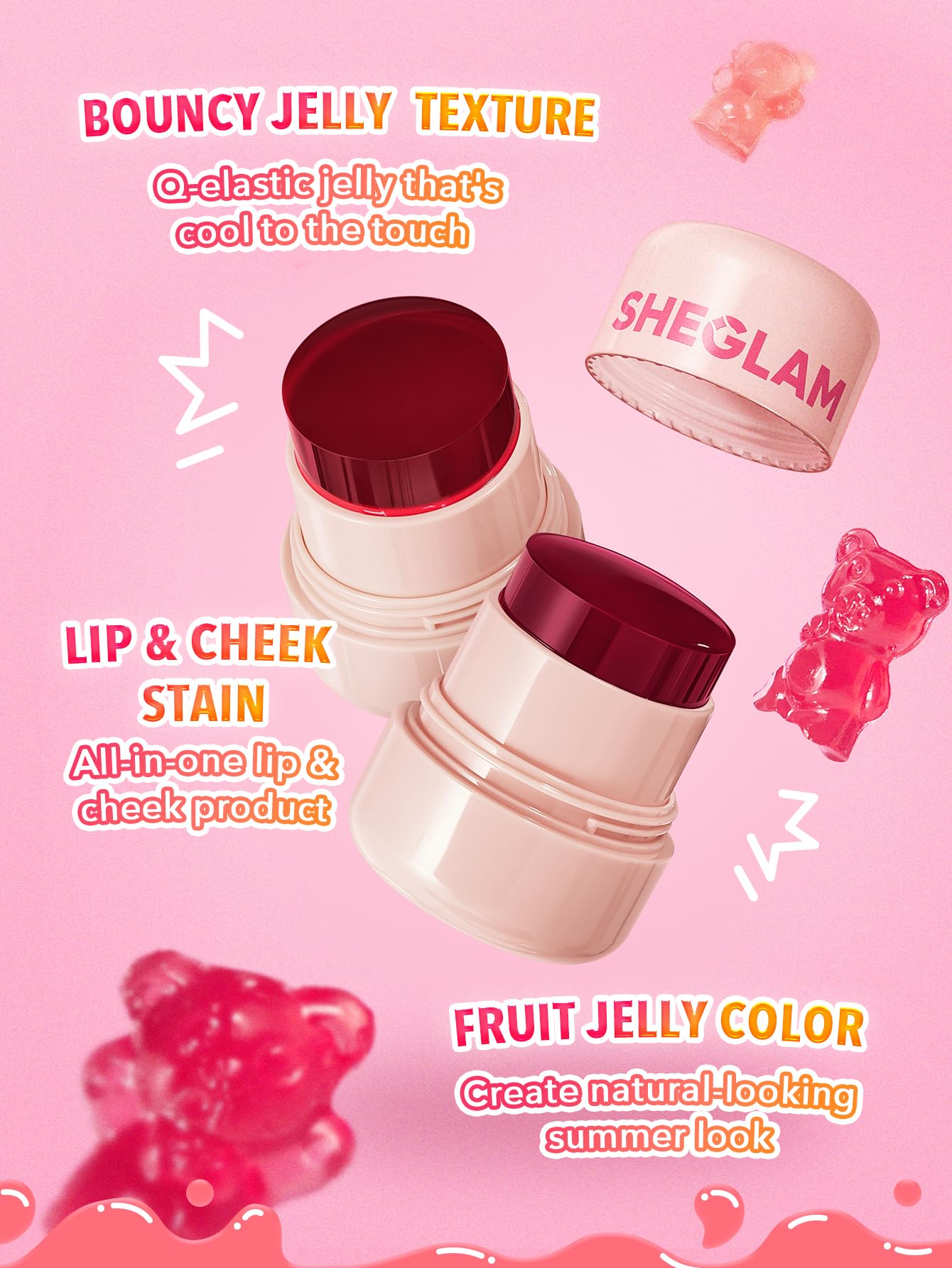 SHEGLAM Jelly-Licious aplicación suave y fácil