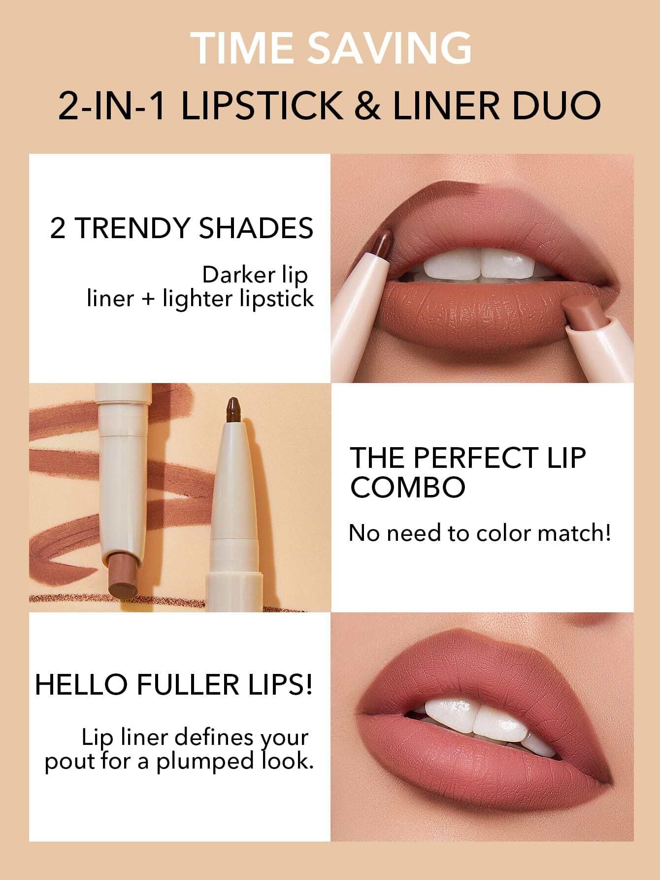 SHEGLAM labial-mate soft chai ofrece color duradero para labios suaves