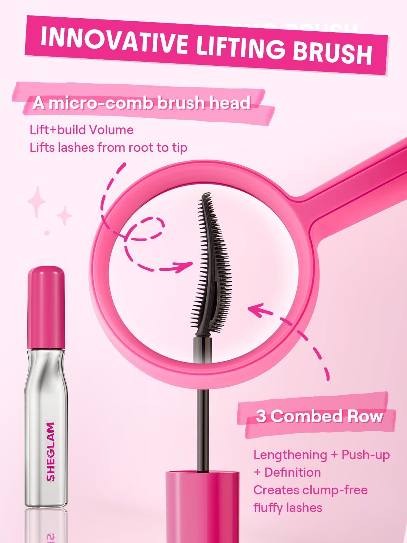 Alargamiento visible y sin grumos gracias a Lashlighter Up & Out