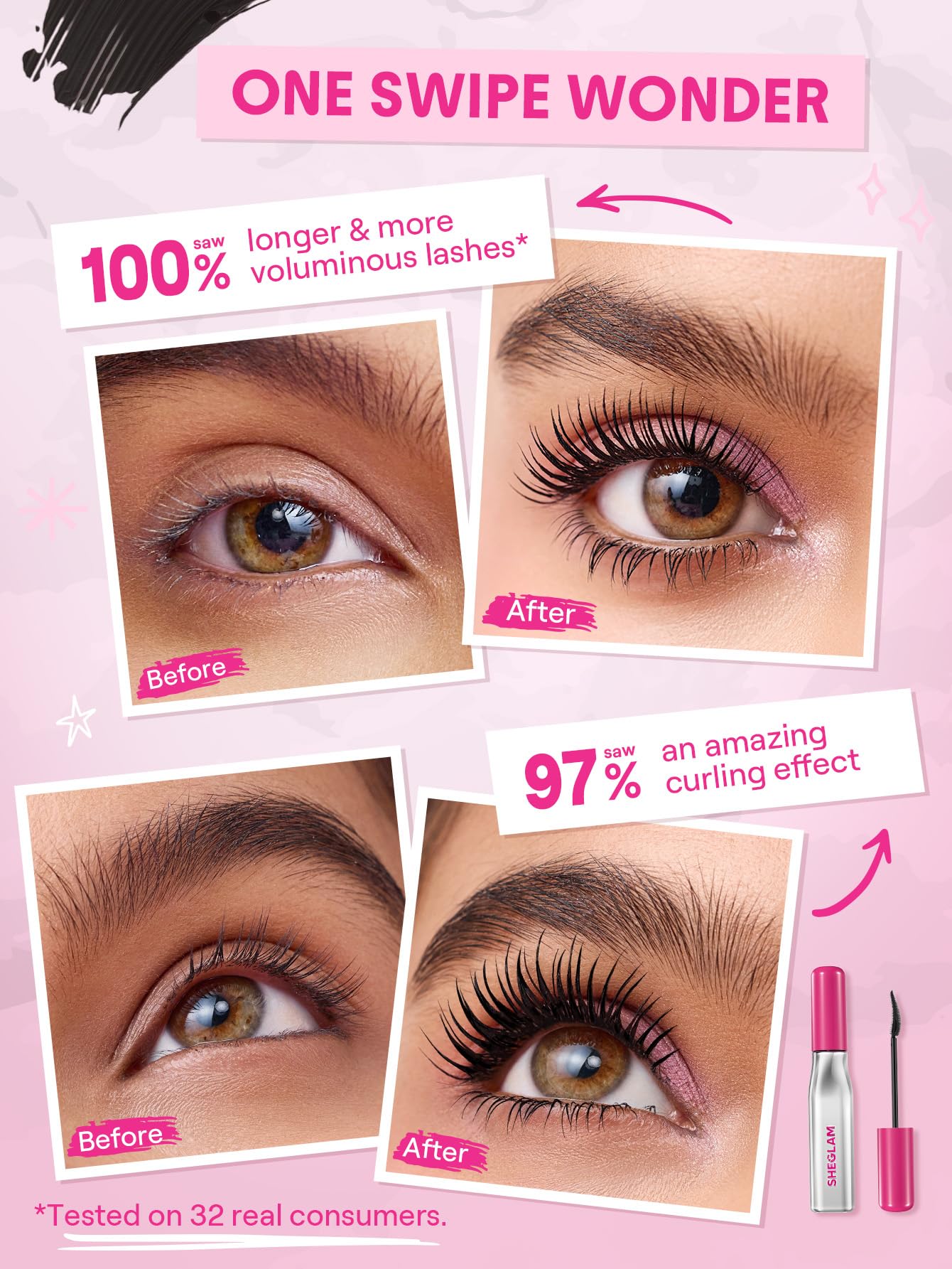Acabado en abanico para una apertura de mirada con Lashlighter