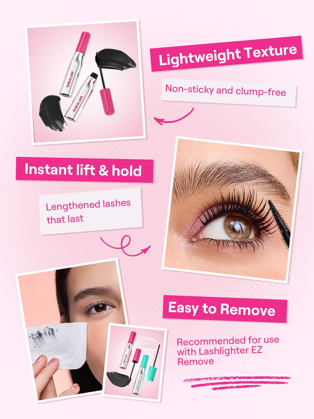 Lashlighter con péptidos y jojoba cuida las pestañas con SHEGLAM