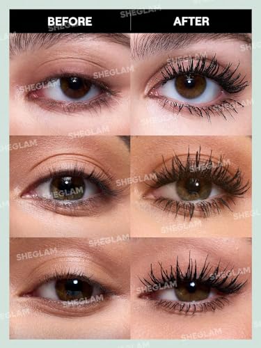 SHEGLAM mascara impermeable para uso diario y resistente al agua.