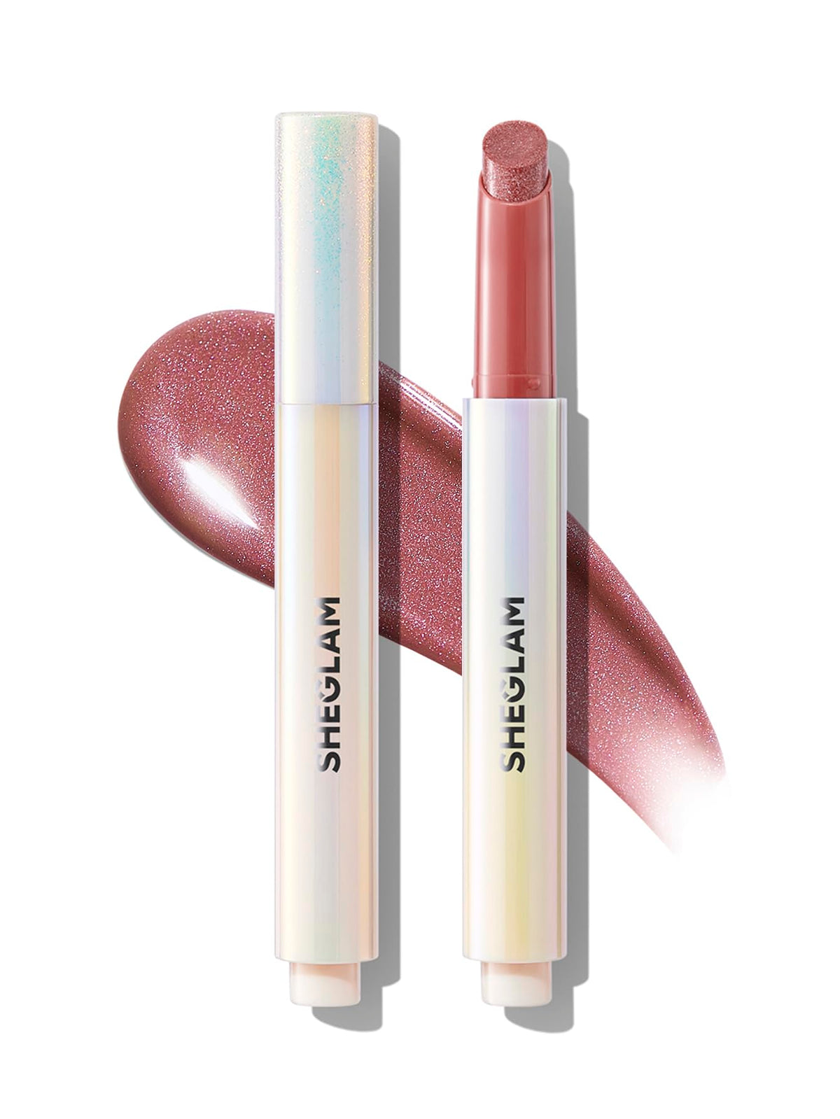 SHEGLAM Pout-Perfect envase brillo rosa flamenco para labios hidratados