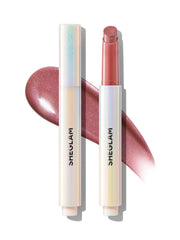 SHEGLAM Pout-Perfect envase brillo rosa flamenco para labios hidratados