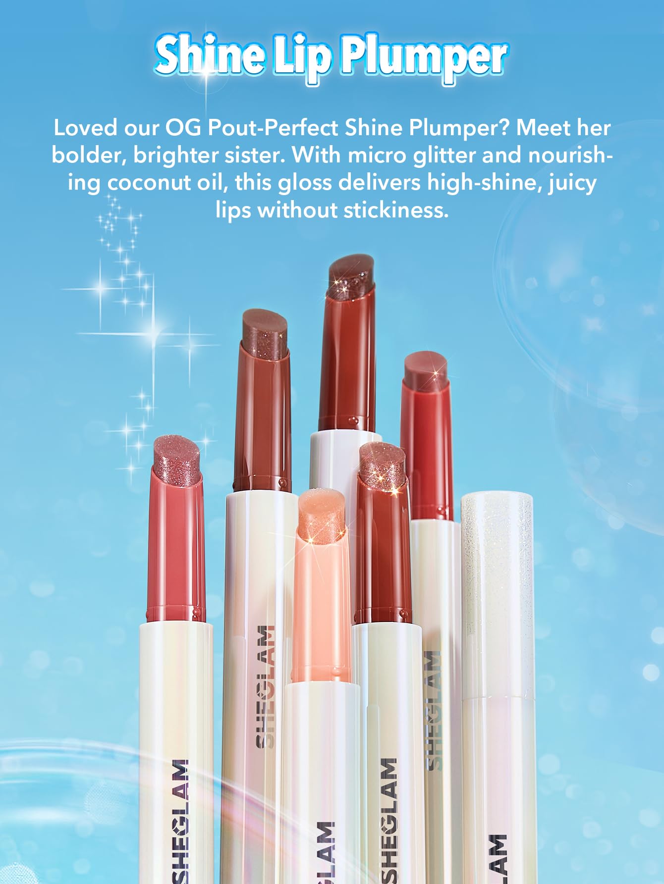 SHEGLAM Pout-Perfect muestra tono rosa flamenco para uso diario