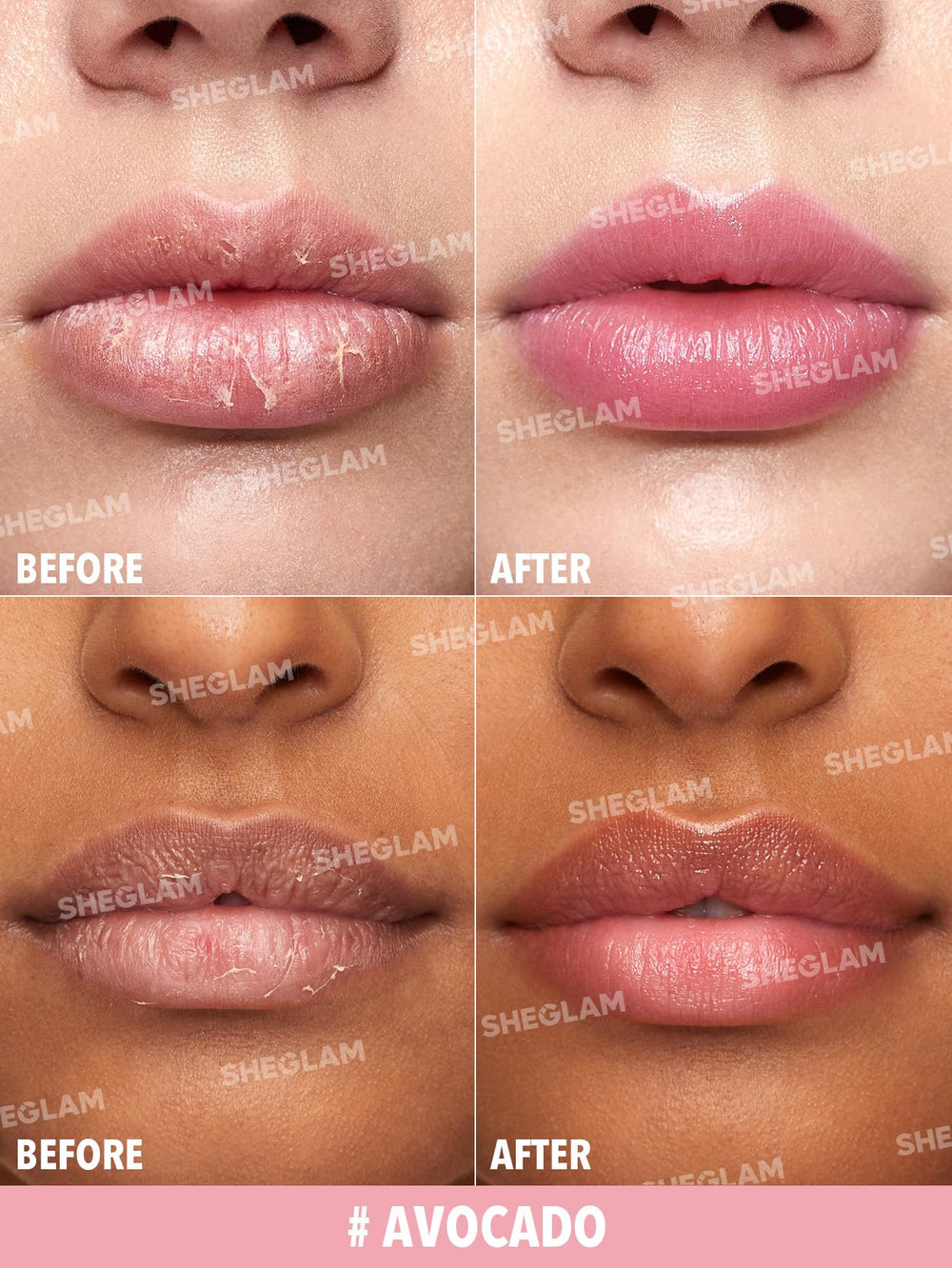 SHEGLAM Pout PHresh ofrece hidratación suave para labios secos.