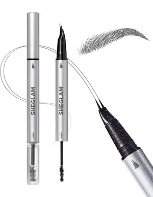 SHEGLAM Real Flow Laminating Brow Pen-Espresso crea trazos naturales con dos puntas para cejas definidas.