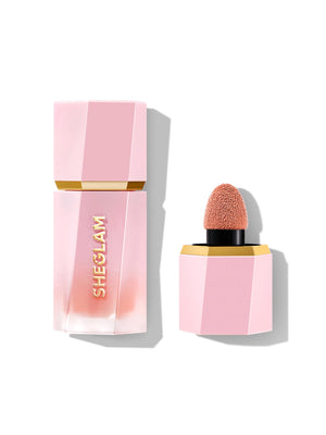 SHEGLAM Rubor líquido Coral Brillo realza la coloración natural con acabado radiante.