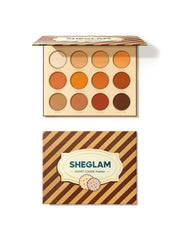 SHEGLAM Smart Cookie Palette, tonos marrón-naranja para un look cálido y duradero.