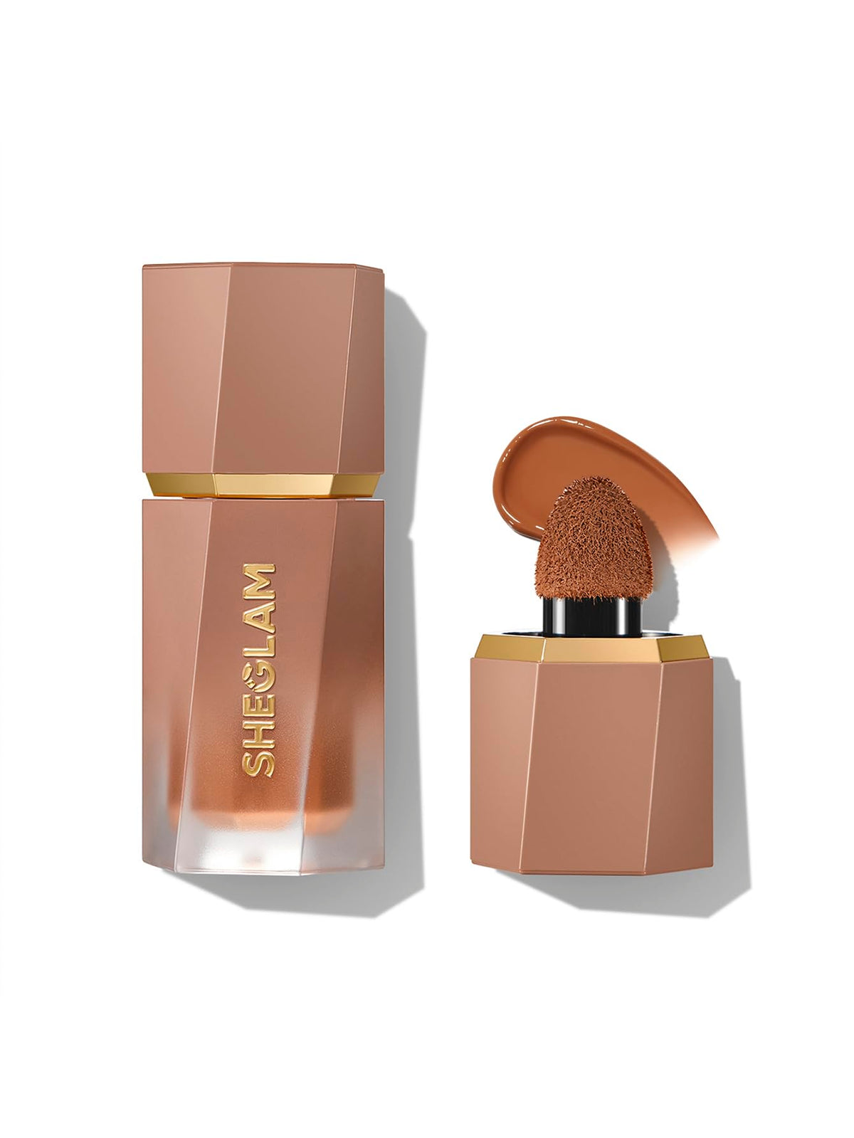 SHEGLAM Sun Beam Matte Bronzer Burnt Sienna en envase compacto para retoques rápidos