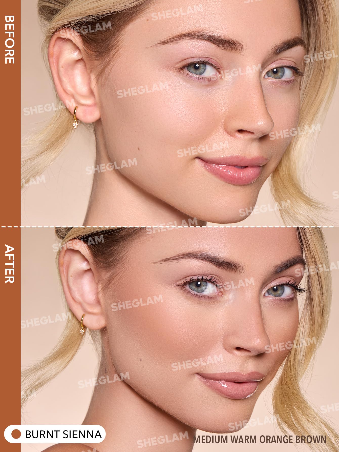 SHEGLAM Sun Beam Matte Bronzer Burnt Sienna libre de crueldad