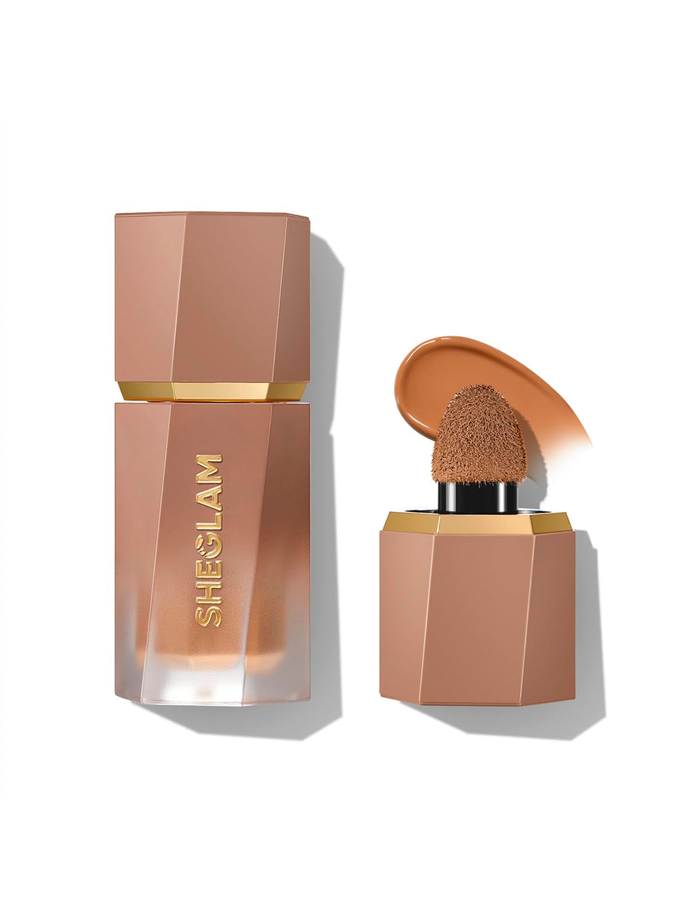 SHEGLAM Sun Beam Matte Liquid Bronzer Caramel en botella, bronceado suave para rostro