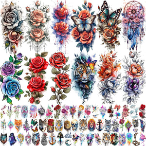 SHELYEXIEN rosas acuarela en manga completa, aspecto realista
