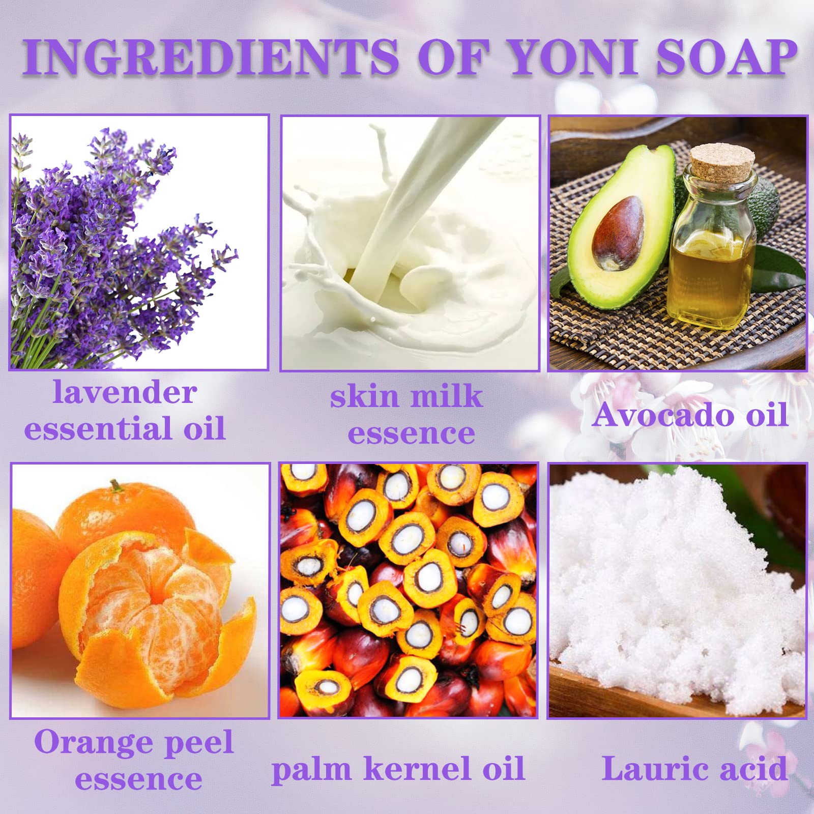 Shibarcle Jabón Yoni, textura natural con lavanda para una experiencia suave.