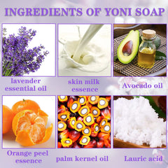 Shibarcle Jabón Yoni, textura natural con lavanda para una experiencia suave.
