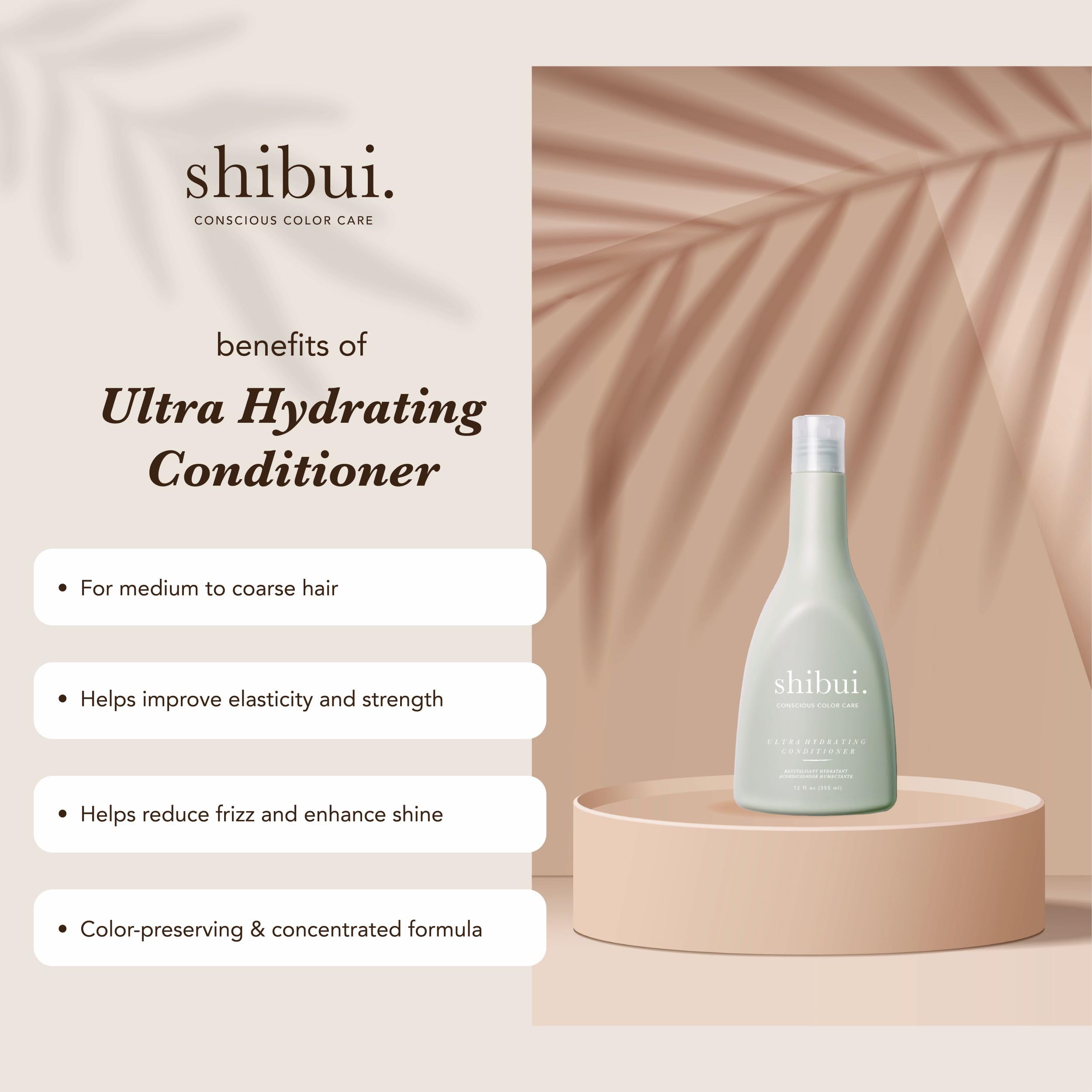SHIBUI Acondicionador Ultra Hidratante con aceite de avena, nutre y suaviza texturas gruesas.