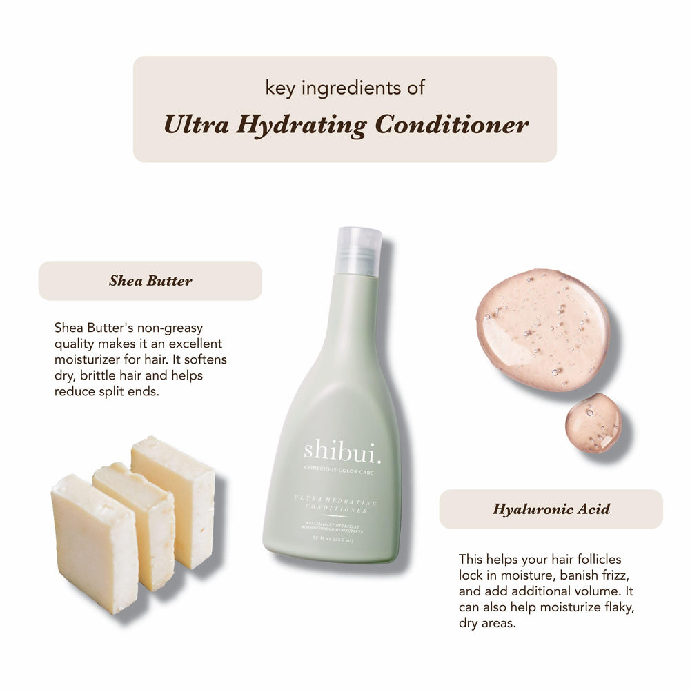 SHIBUI Acondicionador Ultra Hidratante con extracto de bambú, suaviza y controla el frizz.
