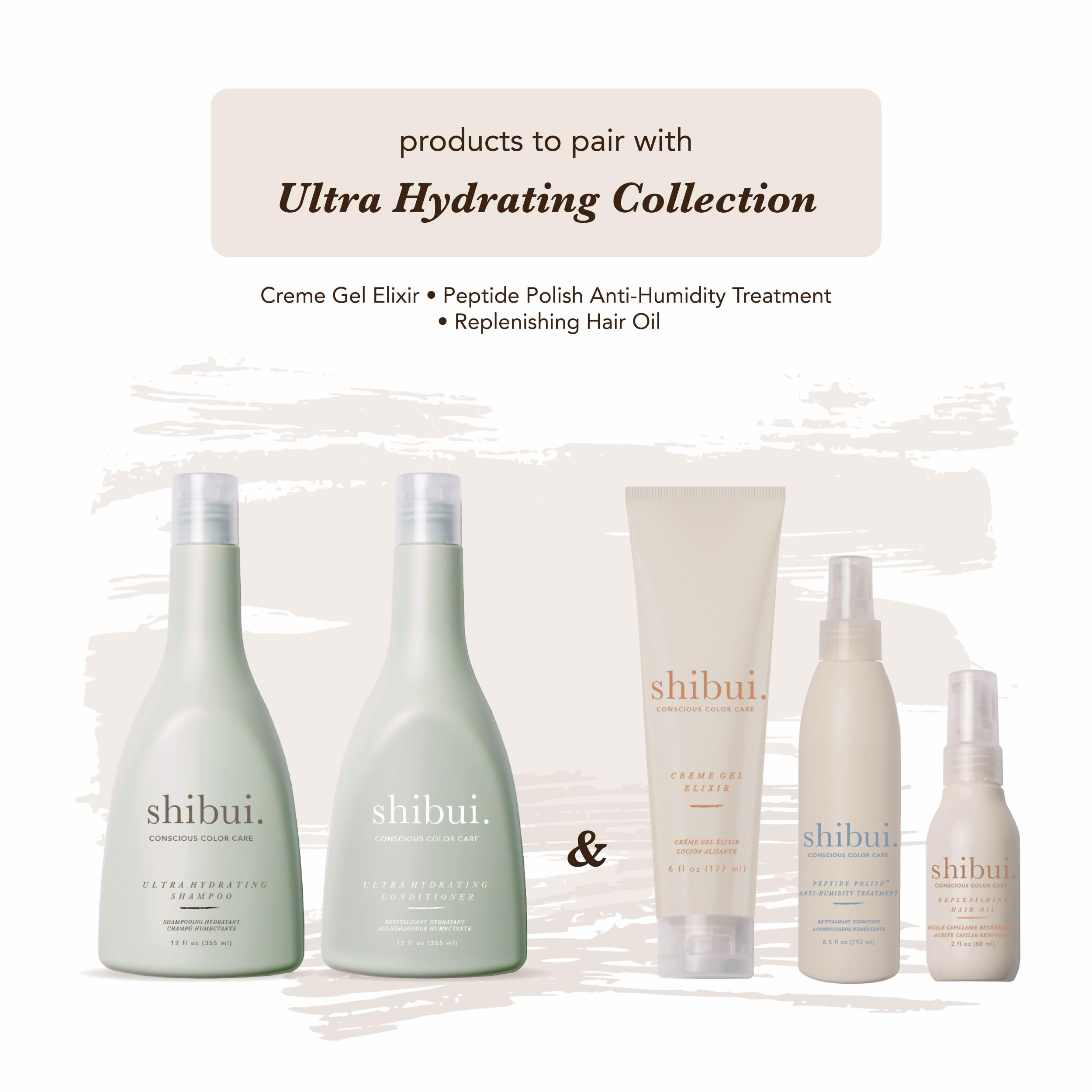SHIBUI Acondicionador Ultra Hidratante protege el color y aporta brillo.