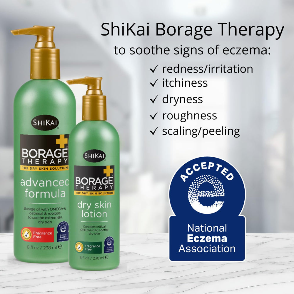 ShiKai Borage Therapy, ingredientes clave aloe vera y karité para piel suave.