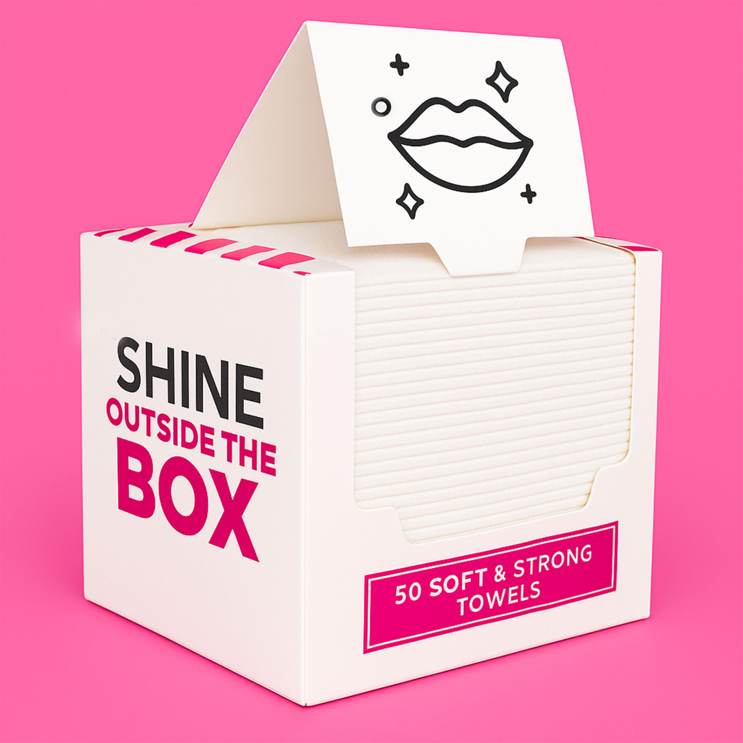 Shimmer Anna Shine XL toalla facial desechable en empaque de 50, limpieza diaria
