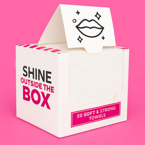 Shimmer Anna Shine XL toalla facial desechable en empaque de 50, limpieza diaria