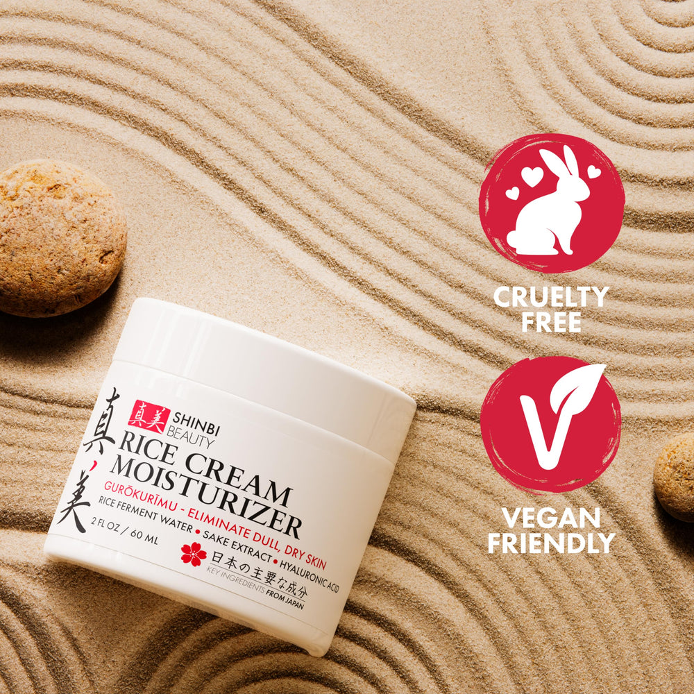 Shinbi Beauty etiqueta japonesa: tradición de cuidado facial en cada envase.