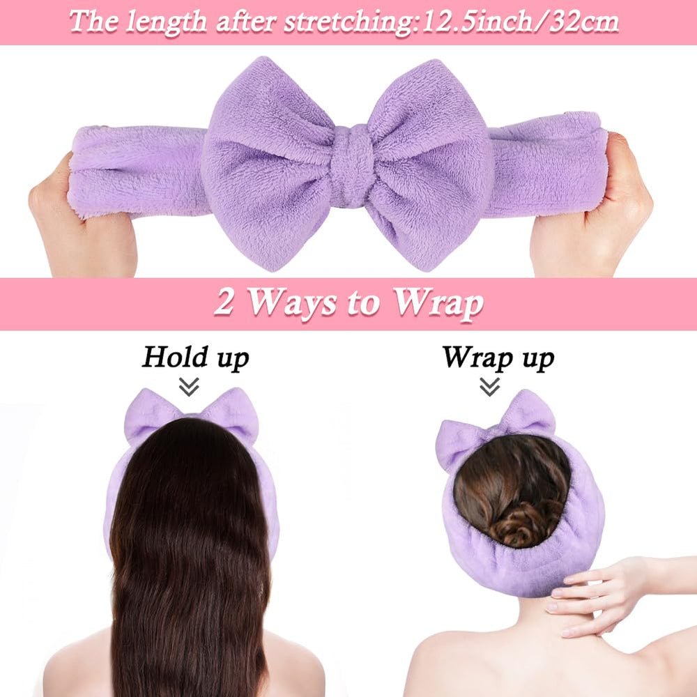 Diadema Shintop de felpa de coral suave, ideal para cuidados faciales sin irritación.