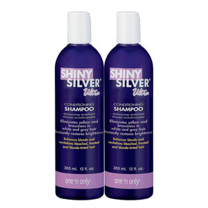 SHINY SILVER Champú Ultra Acondicionador, botella frontal, brillo suave para rubios.
