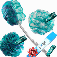 Shower Bouquet: cepillo de espalda dos caras para una limpieza suave y completa.